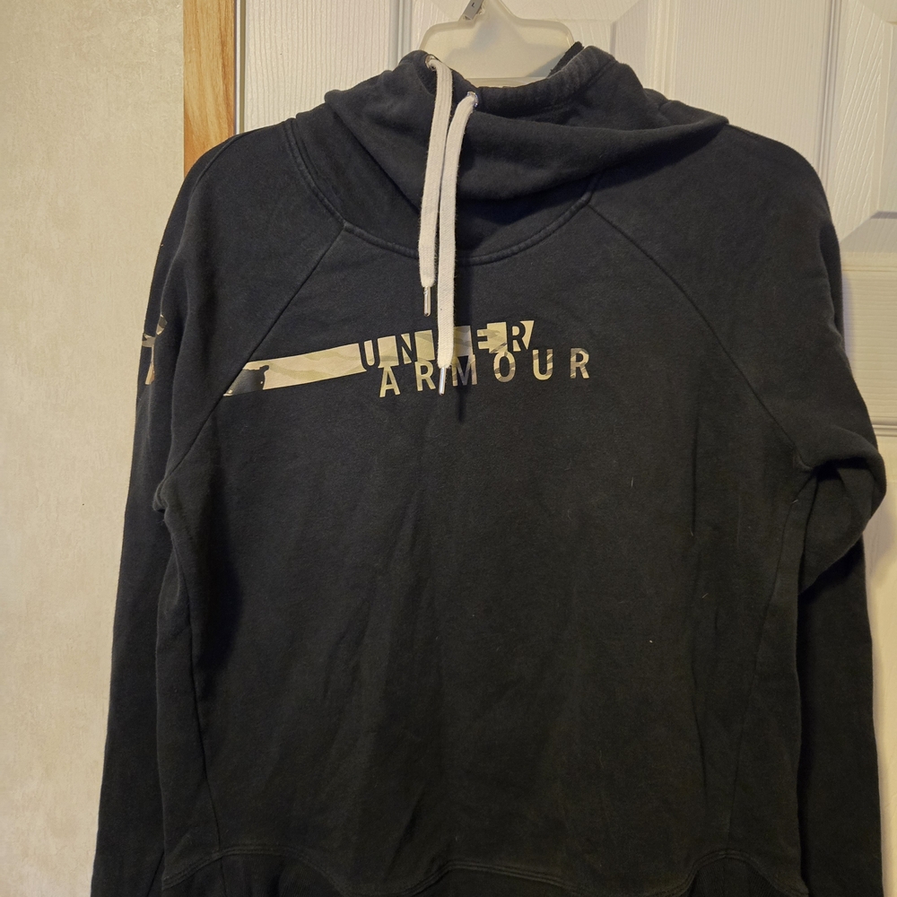 Under Armour Black Hoodie with White Logo